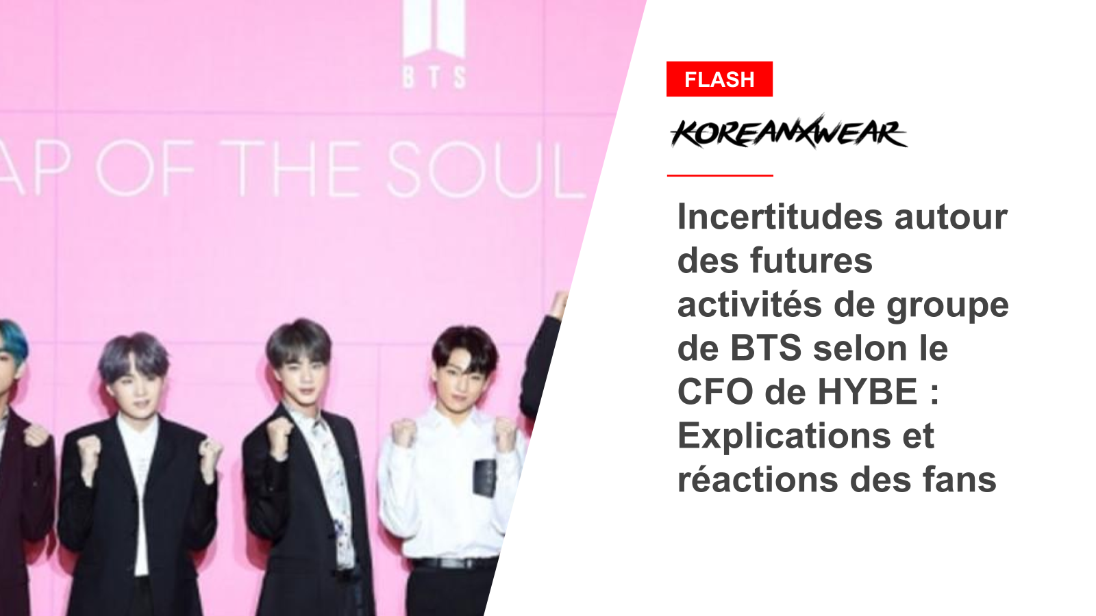 Incertitudes autour des futures activités de groupe de BTS selon le CFO de HYBE : Explications et réactions des fans
